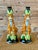 Ceramic Vintage Regency Leopard Figural Ceramic Candlestick Holders Manner of Lynn Chase-Pair For Sale - Image 7 of 12