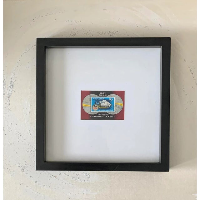 1970s Apollo 16 Memorandum Framed 1972 Philatelic Block For Sale - Image 5 of 5