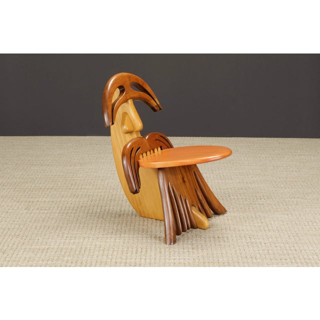 1980s Alan Siegel Post-Modern Craftsman 'Tongue' Chair, Signed & Dated 1981 For Sale - Image 5 of 12