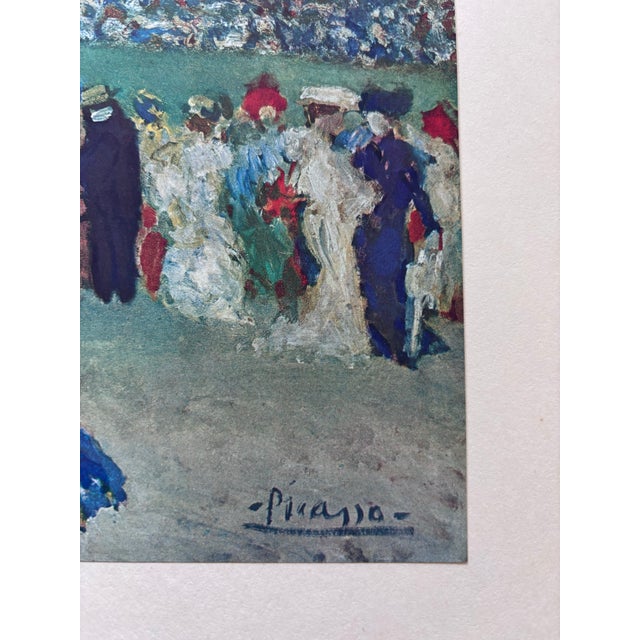 Abstract Pablo Picasso, Longchamp, Limited Edition Chromolithograph 1940s Print. Signed in Plate. For Sale - Image 3 of 6