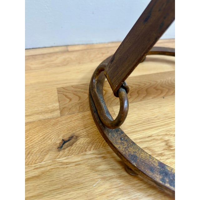 1950s Vintage Circular Side Table in Gilt Wrought Iron by Giovanni Banci for Hermes, 1950 For Sale - Image 5 of 14