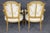 Pair 1920's Louis XVI Style Painted and Distressed Armchairs For Sale - Image 4 of 17
