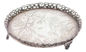 Silver Catchall with Grid