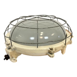 Industrial Cast Iron Wall or Ceiling Lamp, 1970s From Elektrosvit For Sale