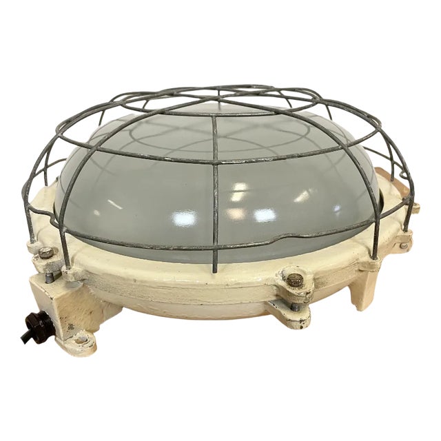 Industrial Cast Iron Wall or Ceiling Lamp, 1970s From Elektrosvit For Sale