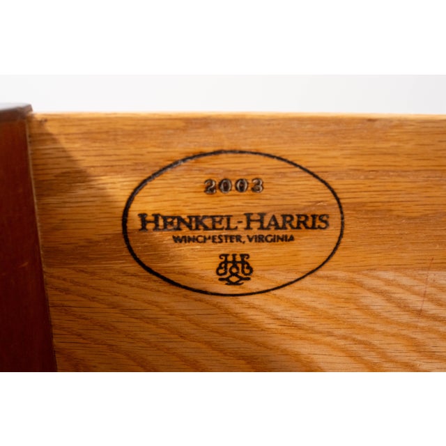 Henkel Harris Marble Top Demilune Mahogany Bookshelf Console Table For Sale - Image 14 of 14