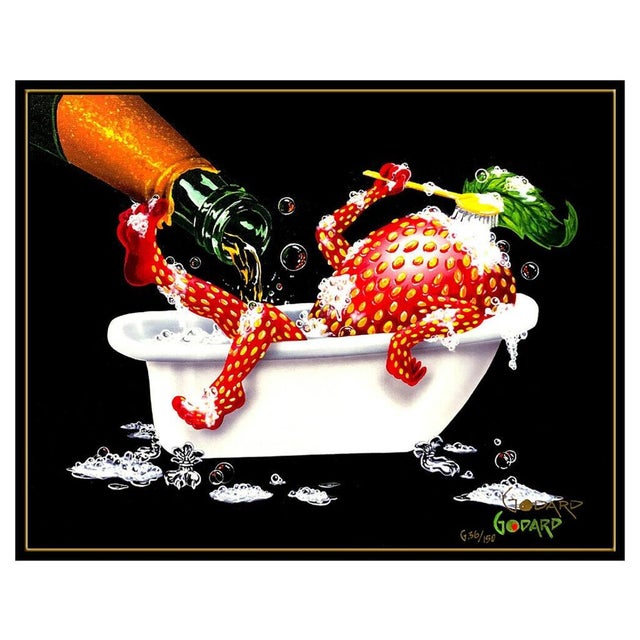 Message us to inquire about custom framing options! (Included for free with every purchase) The artwork here, "Bubbly Bath...