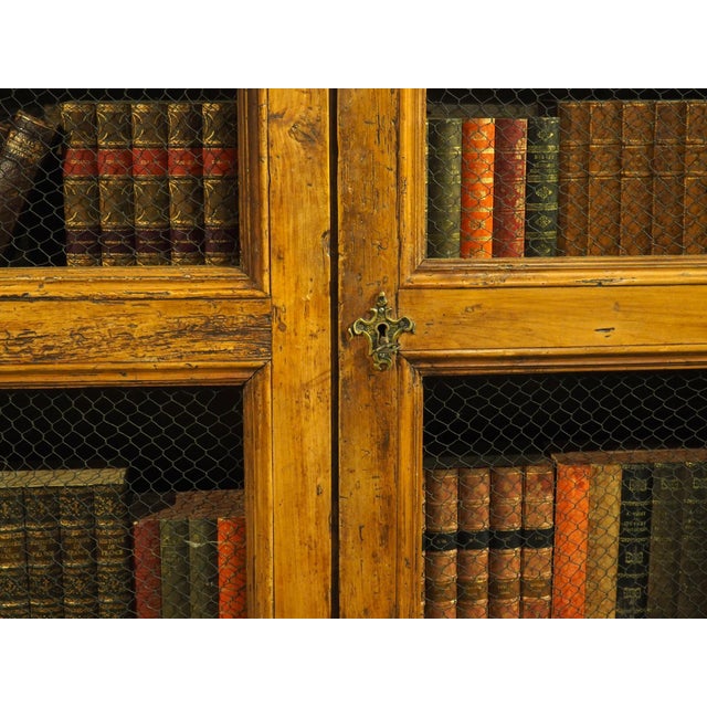 A Circa 1800 Tuscan Pine Bookcase With Wire Panels For Sale In Dallas - Image 6 of 18