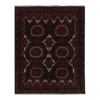 Rug & Kilim’s Baluch Tribal Rug in Burgundy With Geometric Patterns For Sale