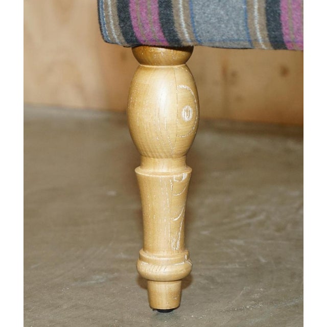 Vintage Medium Footstool with Scottish Tartan Wool For Sale - Image 4 of 9