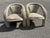 A matching pair of lounge chairs circa 1980's. These well built chairs feature amazing design lines and their original...