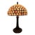 Vintage Richard Hoosin Style Leaded Seashell Table Lamp With Art Nouveau Bronze-Finish Base - Signed For Sale