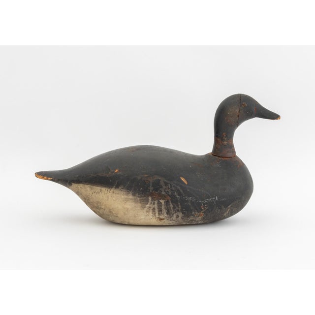 Black American Painted and Carved Wood Duck Decoys, 2 For Sale - Image 8 of 14
