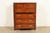 1970s Thomasville Mid-Century Modern Hollywood Regency Campaign Walnut Highboy Dresser, 1970s For Sale - Image 5 of 17