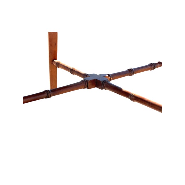 Kittinger Style Faux Bamboo Chairs and Petite Game Table For Sale - Image 11 of 18