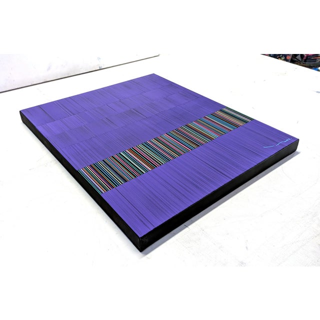Purple Contemporary Art Painting - Tehos - Abstraction LDS 04-2026 For Sale - Image 8 of 9