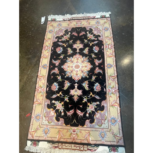 1990s Handwoven Persian Tabriz Area Rug 2'5" X 4'1" For Sale In Dallas - Image 6 of 7