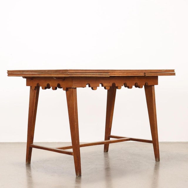 Paper Vintage Extendable Table in Oak with Laminate Top, 1950s For Sale - Image 7 of 8
