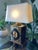 Vintage Folk Art “No. 9” Tole-Style Black & Gilt Table Lamp For Sale In Atlanta - Image 6 of 6