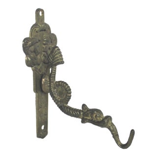 Vintage Brass Serpent Hook For Sale