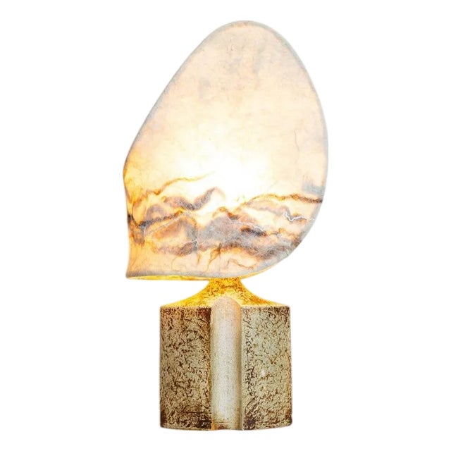 Ceramic Table Lamp from Soholm with Felt Shade, Denmark, 1960s For Sale