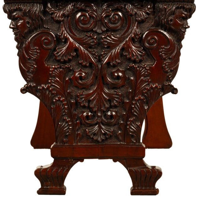 Antique Carved Italian Renaissance Revival Sgabello Chair Coat of Arms & Cherubs, 1870 For Sale - Image 15 of 15