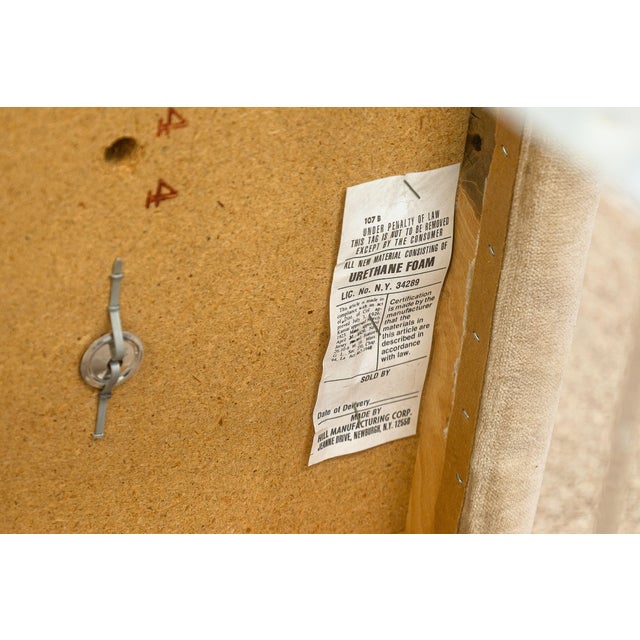 Brown Vintage 1970s Charles Hollis Jones Velvet Lucite Rocking Chair and Ottoman For Sale - Image 8 of 11