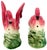 Mid-Century pink and green ceramic flamingo tabletop salt & pepper shaker set. The set features two beautifully detailed...