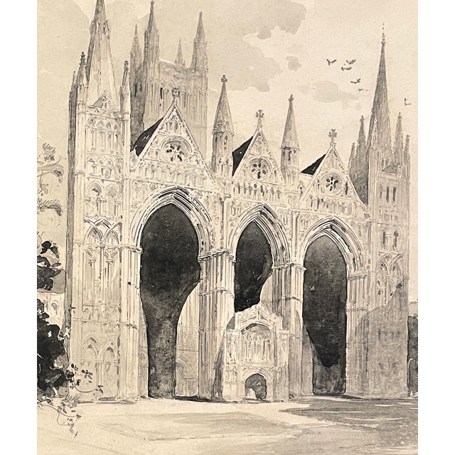 1897 en grisaille watercolor and ink wash by English artist Henry Philip Burke Downing (1865-1947) of the of the...