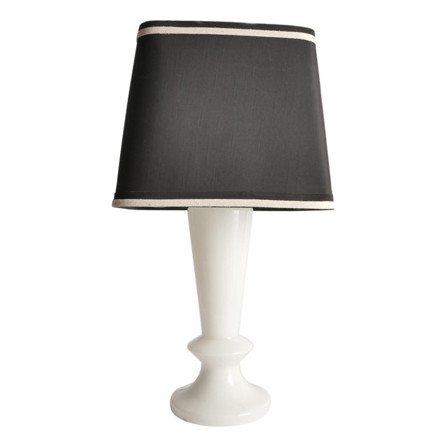 Mid-Century Modern Opaline Glass Table Lamp, Sweden, 1960s For Sale