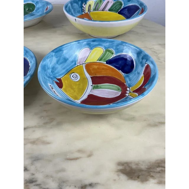 1980s Glazed Ceramic Plates from La Musa, Italy, 1980s, Set of 4 For Sale - Image 5 of 9