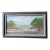1980s Tx Bluebonnets Landscape Oil Painting Signed 29x17" Frame Linen Matt 24 X 12 Art For Sale