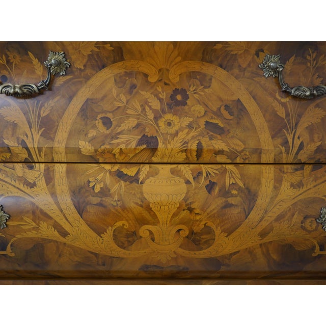 Italian Highly Inlaid Olivewood Fall Front Desk For Sale - Image 10 of 18