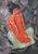 Natalia Vypritskaia, Study of a Red Nude, Oil on Canvas For Sale - Image 6 of 7