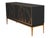Contemporary Italian Black Murano Glass and Brass Three-Door Sideboard from Justfurnituress SRL For Sale - Image 3 of 9