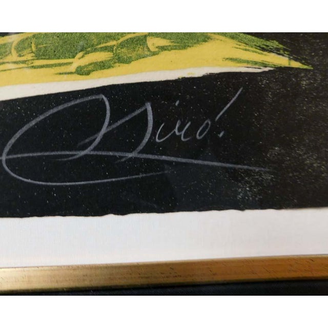 1970s Joan Miro"La Traca" Color Etching and Aquatint With Beautiful Frame Hand Signed For Sale - Image 5 of 6