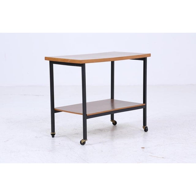 Brown Vintage Serving Trolley, 1960s For Sale - Image 8 of 10