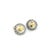 1990s Pair of John Hardy Estate Post Palu Clip on Earrings Sterling Silver 22k Yellow Gold For Sale - Image 4 of 5