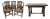 Antique Table in Elm and Oak with Extensions and Chairs, Set of 9 For Sale
