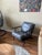 Mid-Century Modern Pottery Barn Raylan Leather Arm Chair MCM For Sale - Image 3 of 14