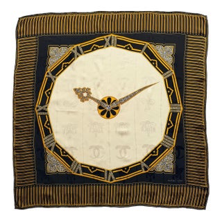 1990s Cartier Silk Scarf Clock Dial For Sale