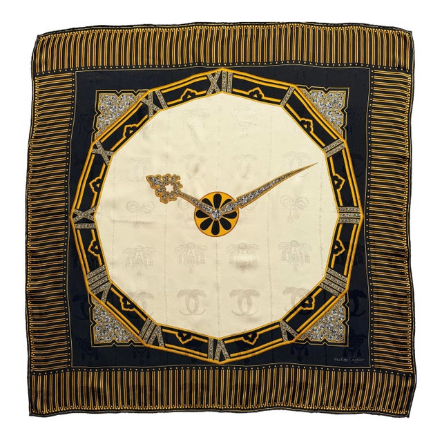 1990s Cartier Silk Scarf Clock Dial For Sale