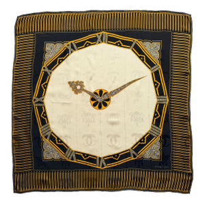 1990s Cartier Silk Scarf Clock Dial