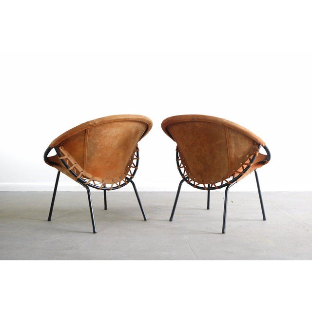 1960s 1960s Vintage Lusch Erzeugnis Circle "Balloon" Armchairs- A Pair For Sale - Image 5 of 7