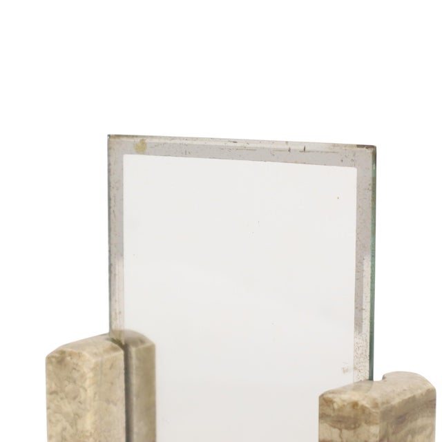 Small Art Deco Photo Frame in Marble, Glass and Mirrored Border, 1930s For Sale - Image 4 of 15