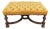 Charles Pollock for William Switzer Carolean Tufted Walnut Bench For Sale