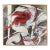 Midcentury Modern Abstract Painting, Titled Figures in Red, Framed, by Rosemarie Cherundolo, 1970s For Sale