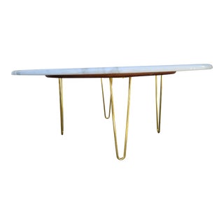 1990s Modern Round Marble Coffee Table. For Sale