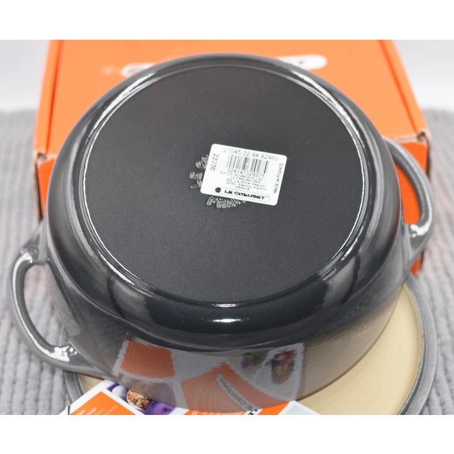 Contemporary French Le Creuset Round Dutch Oven Enameled Cast Iron Cocotte For Sale - Image 3 of 9