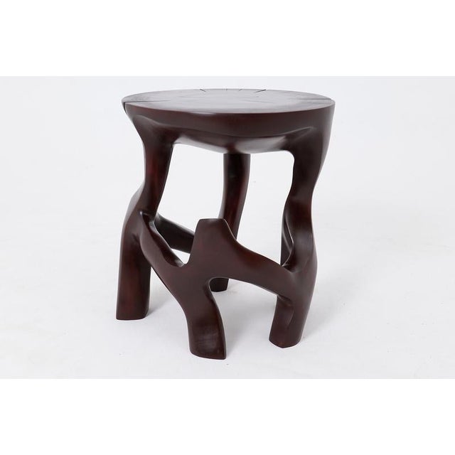 Wooden Sculptural Side Table by Logniture For Sale - Image 9 of 14